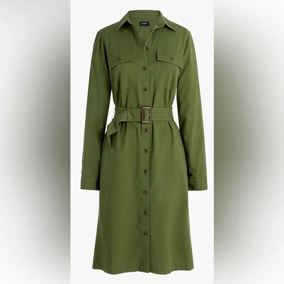 j crew utility shirt dress J. Crew | Dresses | Nwt Jcrew Size 0 Utility Shirt Dress In Green